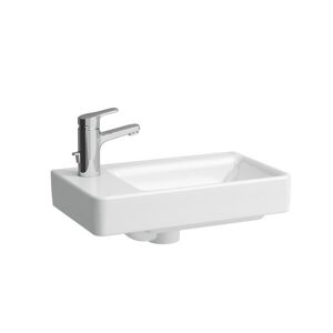 Laufen PRO S Handwaschbecken, Becken rechts, ohne Hahnloch, mit Überlauf, 480x280mm, H815955, Farbe: Weiß mit LCC Active