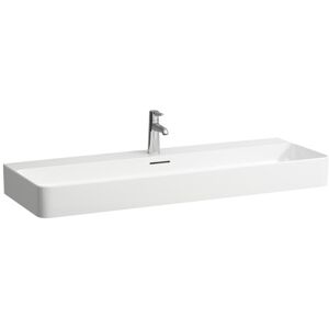 Laufen VAL Waschtisch, unterbaufähig, 2 Hahnlöcher, ohne Überlauf, 1200x420mm, H810289, Farbe: weiss matt