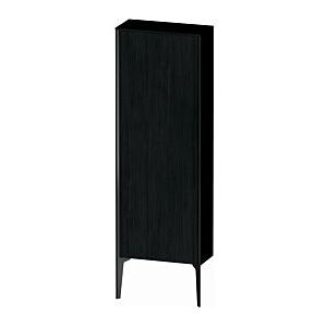 Duravit XViu Halbhochschrank XV1316LB216 50x133x24cm, 1 Tür, schwarz matt, Anschlag links, Eiche schwarz