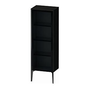 Duravit XViu Halbhochschrank XV1368RB216 50x36x133cm, Glastür, schwarz matt, Tür rechts, Eiche schwarz