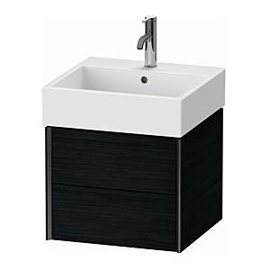 Duravit XViu Waschtisch-Unterschrank XV43330B216 48,4 x 39,7 x 45,4 cm, Eiche schwarz, 2 Schubkästen, schwarz matt