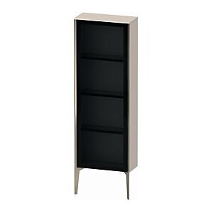 Duravit XViu Halbhochschrank XV1366LB191 50x24x133cm, Glastür, champagner matt, Tür links, taupe matt