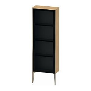 Duravit XViu Halbhochschrank XV1366LB130 50x24x133cm, Glastür, champagner matt, Tür links, Eiche natur