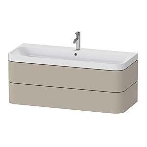 Duravit Happy D.2 Plus Möbelwaschtisch HP4349O60600000 117,5x49cm, 2 Schubkästen, 1 Hahnloch, taupe seidenmatt