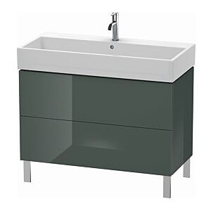 Duravit L-Cube Waschtisch-Unterschrank LC677803838 98,4x 45,9 cm, dolomiti grey hochglanz, 2 Auszüge, stehend