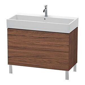 Duravit L-Cube Waschtisch-Unterschrank LC677802121 98,4x 45,9 cm, nussbaum dunkel, 2 Auszüge, stehend