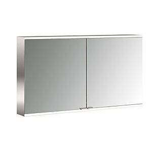 Emco prime Aufputz-Lichtspiegelschrank 949706246 1200x700mm, 2-türig, aluminium/spiegel