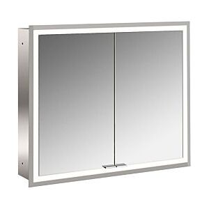 Emco prime Unterputz-Lichtspiegelschrank 949706372 800x730mm, 2-türig, aluminium/weiss