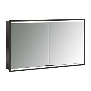 Emco prime Unterputz-Lichtspiegelschrank 949713556 1200x730mm, 2-türig, schwarz/spiegel