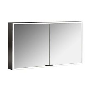 Emco prime Aufputz-Lichtspiegelschrank 949713584 1200x700mm, 2-türig, schwarz/spiegel