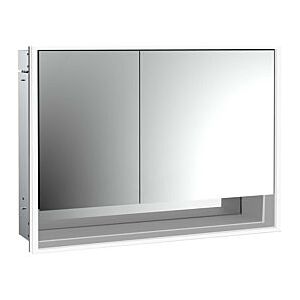 Emco Loft Unterputz-Lichtspiegelschrank 979805215 1000x733mm, Unterfach, LED 2-türig breite Tür rechts, aluminium/Spiegel
