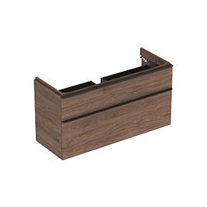 Geberit Smyle Square Waschtisch-Unterschrank 500355JR1 118,4x61,7x47cm, Holzstruktur Nussbaum hickory, 2 Schubladen