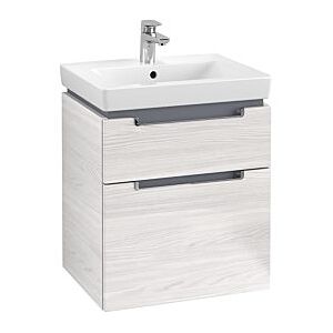 Villeroy und Boch Villeroy & Boch Subway 2.0 Waschtisch-Unterschrank A90810E8 53,7x59x42,3cm, 2 Auszüge, Griff chrom, white wood