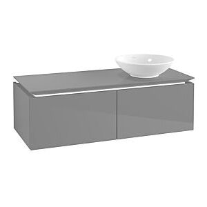 Villeroy und Boch Villeroy & Boch Legato Waschtischunterschrank B581L0FP 120x38x50cm, mit LED-Beleuchtung, Glossy Grey