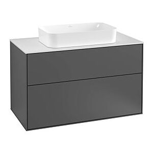 Villeroy und Boch Finion Waschtischunterschrank G23200GM 100x60,3cm, Emotion, Abdeckplatte black matt, Olive Matt Lacquer