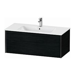 Duravit XViu Waschtisch-Unterschrank XV40270B216 101 x 40 x 48 cm, Eiche schwarz, 1 Auszug, wandhängend, schwarz matt