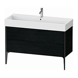 Duravit XViu Waschtisch-Unterschrank XV45380B216 118,4 x 49,3 x 45,4 cm, Eiche schwarz, 2 Auszüge, schwarz matt