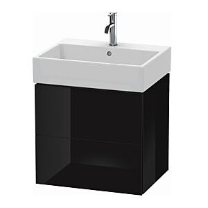 Duravit L-Cube Waschtisch-Unterschrank LC627504040 58,4x 45,9 cm, schwarz hochglanz, 2 Schubkästen, wandhängend