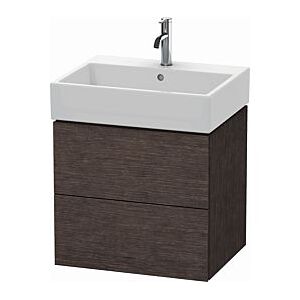 Duravit L-Cube Waschtisch-Unterschrank LC627507272 58,4x 45,9 cm, eiche dunkel gebürstet, 2 Schubkästen, wandhängend