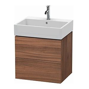 Duravit L-Cube Waschtisch-Unterschrank LC627507979 58,4x 45,9 cm, nussbaum natur, 2 Schubkästen, wandhängend