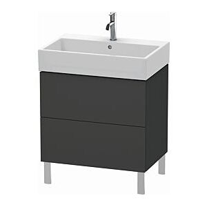 Duravit L-Cube Waschtisch-Unterschrank LC677604949 68,4 x 45,9 cm, graphit matt, 2 Auszüge, stehend