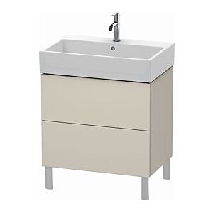 Duravit L-Cube Waschtisch-Unterschrank LC677609191 68,4 x 45,9 cm, taupe matt, 2 Auszüge, stehend