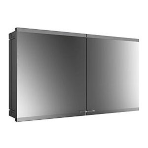 Emco Asis Evo Unterputz-Lichtspiegelschrank 939713316 1200 x 700 mm, 2-türig, schwarz, mit lightsystem, ohne Spiegelheizung