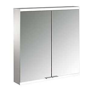 Emco prime Aufputz-Lichtspiegelschrank 949706323 600x700mm, 2-türig, aluminium/weiss