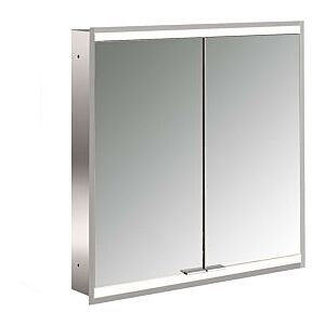 Emco prime Unterputz-Lichtspiegelschrank 949706333 600x730mm, 2-türig, aluminium/weiss