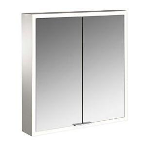 Emco prime Aufputz-Lichtspiegelschrank 949706261 600x700mm, 2-türig, aluminium/spiegel