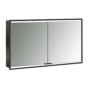 Emco prime Unterputz-Lichtspiegelschrank 949713556 1200x730mm, 2-türig, schwarz/spiegel