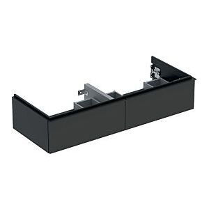 Geberit iCon Doppelwaschtisch-Unterschrank 502314JK1 118,4x24,7x47,6cm, 2 Schubladen, lava matt/lava matt