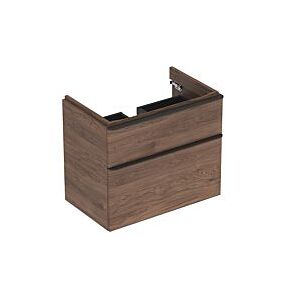 Geberit Smyle Square Waschtisch-Unterschrank 500353JR1 73,4x61,7x47cm, Holzstruktur Nussbaum hickory, 2 Schubladen