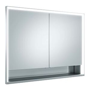 Keuco Royal Lumos Spiegelschrank 14318171301 Wandeinbau, silber-eloxiert, offenes Ablagefach, 1050 x 735 x 165 mm