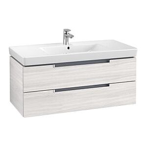 Villeroy und Boch Villeroy & Boch Subway 2.0 Waschtischunterschrank A69000E8,98,7x42x44,9 cm,Griffe silber,White Wood