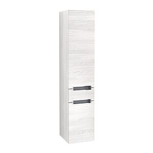 Villeroy und Boch Villeroy & Boch Subway 2.0 Hochschrank A70800E8 35x165x37cm, rechts, Griff silbermatt, white wood