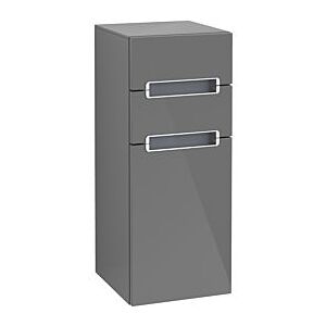 Villeroy und Boch Subway 2.0 Seitenschrank A7121SFP 35,6x85,7cm, links, Griff chrom, weiss, glossy grey