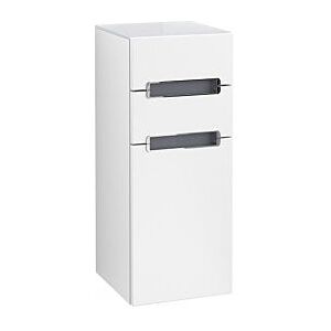 Villeroy und Boch Subway 2.0 Seitenschrank A7121SMS 35,6x85,7cm, links, Griff chrom, weiss, weiß matt