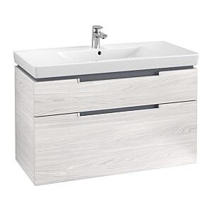 Villeroy und Boch Villeroy & Boch Subway 2.0 Waschtisch-Unterschrank A91500E8 98,7x59x44,9cm, 2 Auszüge, Griff silbermatt, white wood