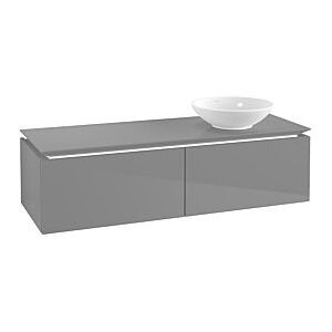 Villeroy und Boch Villeroy & Boch Legato Waschtischunterschrank B589L0FP 140x38x50cm, mit LED-Beleuchtung, Glossy Grey