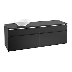 Villeroy und Boch Villeroy & Boch Legato Waschtischunterschrank B596L0PD 160x55x50cm, mit LED-Beleuchtung, Black Matt Lacquer