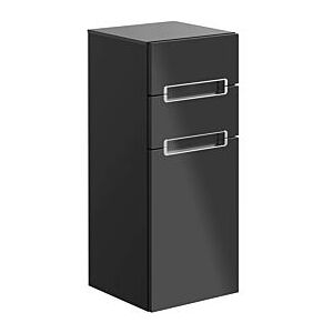 Villeroy und Boch Villeroy & Boch Subway 2.0 Seitenschrank A7130RPD 35,4x85,7x37cm, rechts, Griff silbermatt, silbergrau, black matt lacquer