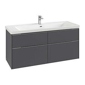 Villeroy und Boch Subway 3.0 Waschtisch-Unterschrank C602L2VN 127,2x57,6x47,8cm, mit LED/Griff monochrom, cashmere grey