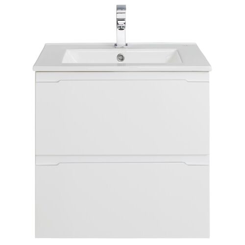 Welltime Waschtisch WELLTIME „Star“ Waschtische weiß (weiß, weiß) Waschtische Badmöbel inkl. Waschbecken, Breite 60 cm