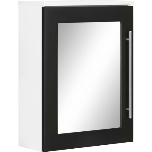 Welltime Spiegelschrank WELLTIME „Tauri“ Schränke Gr. B/H/T: 50 cm x 65 cm x 20 cm, 1 St., schwarz-weiß (weiß, schwarz, graphit) Bad-Spiegelschränke