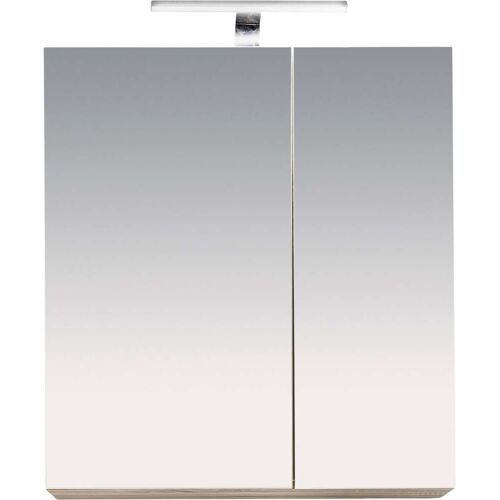 Welltime Spiegelschrank WELLTIME „Padua“ Schränke Gr. B/H/T: 65 cm x 21 cm x 70 cm, weiß (eichefarben sägerau hell, matt) Bad-Spiegelschränke