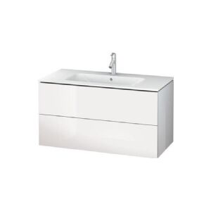 Duravit L-Cube vaskeskab - hvid højglans Med 2 skuffer, passer til vask 635412000