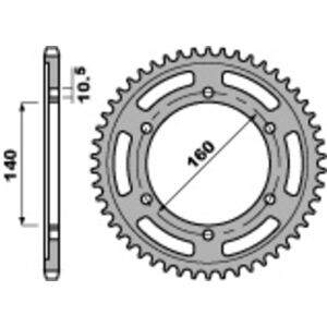 PBR Standard C45 stål bageste tandhjul 502 - 530