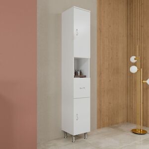 MUEBLE DE BAÑO DE PIE DE 85 CM EN BLANCO ALTO BRILLO, SMERALDO