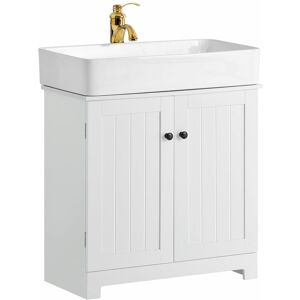 Mueble para Debajo del Lavabo Armario de Baño de Suelo con 2 Estantes y 1  Puerta 60 x 30 x 60 cm BZR75-W SoBuy ES